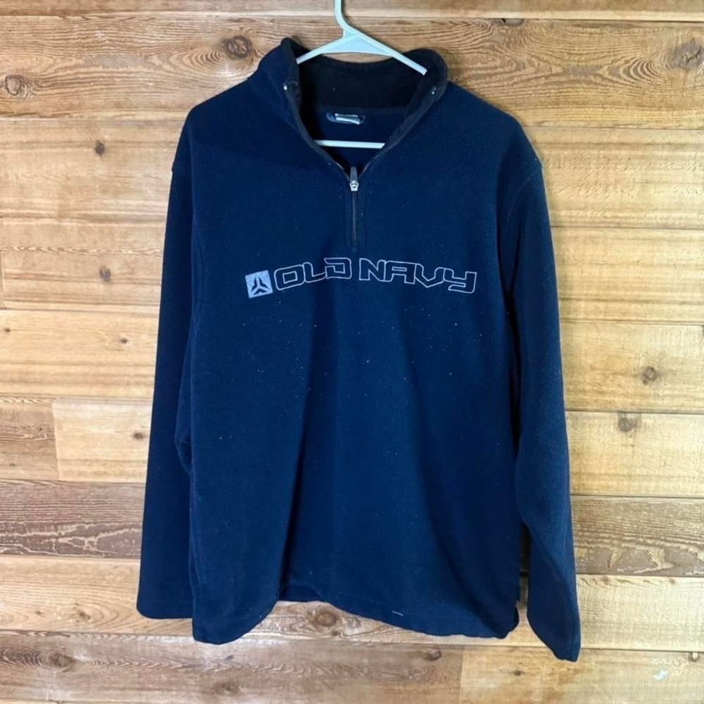 Y2K Old Navy‎ navy blue quarter zip sweatshirt Size L